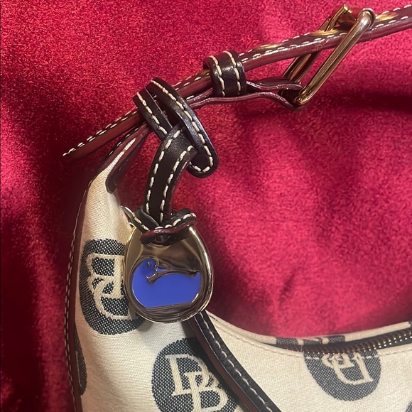 Dooney & Bourke Beige Logo Hobo Bag - Picture 3 of 10